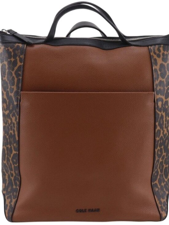 Cole Haan Handbags - COLE HAAN Grand Ambition Handbag 3WAYTote Bag Leopard Pattern Brown / blac...